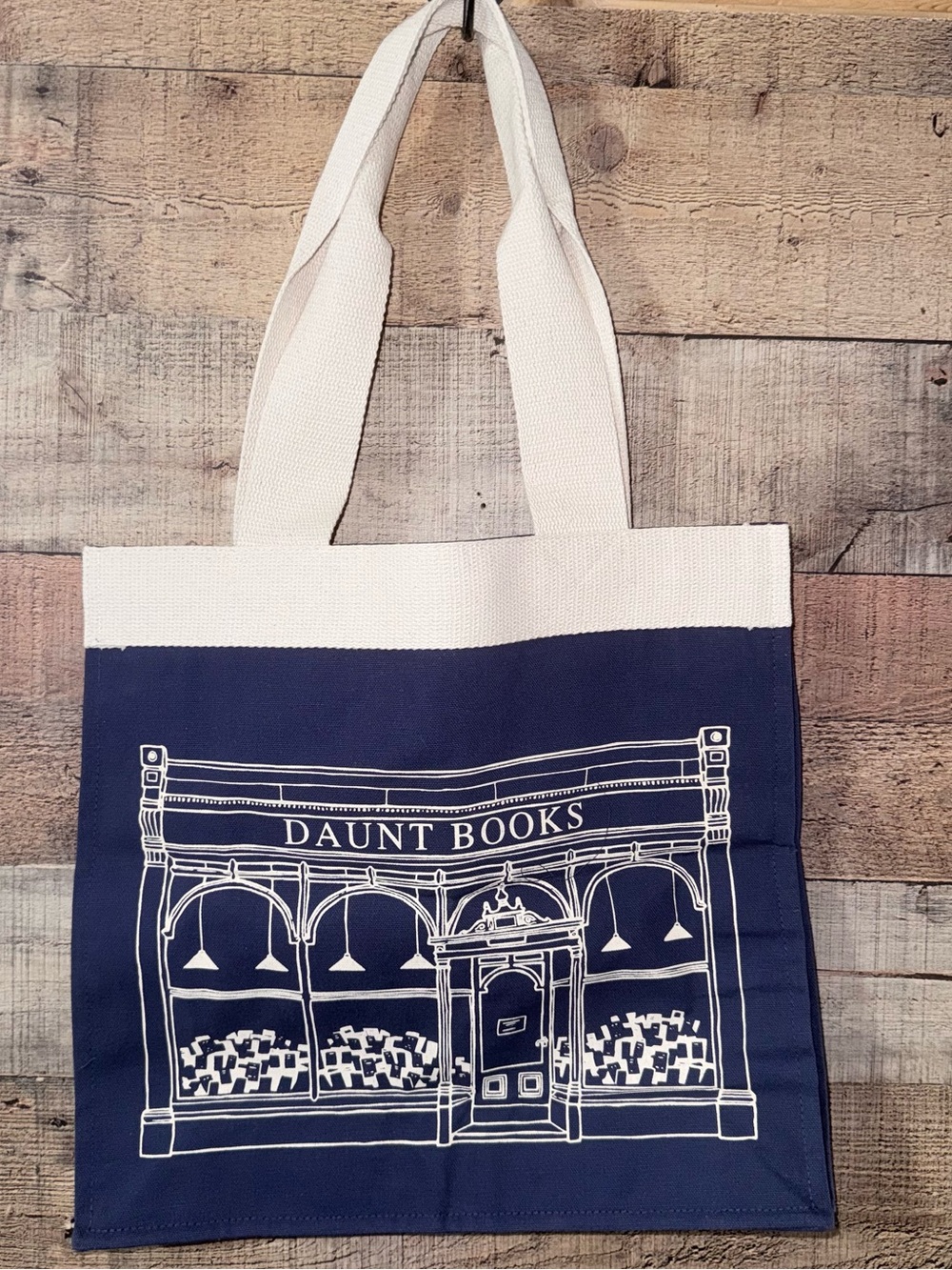 Daunt Books London UK Rebrand Tote Bag Navy Blue NEW HTF